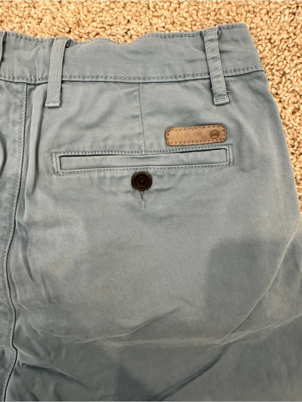 AG Adriano Goldschmied Dusty Blue Flat-Front Men's Shorts